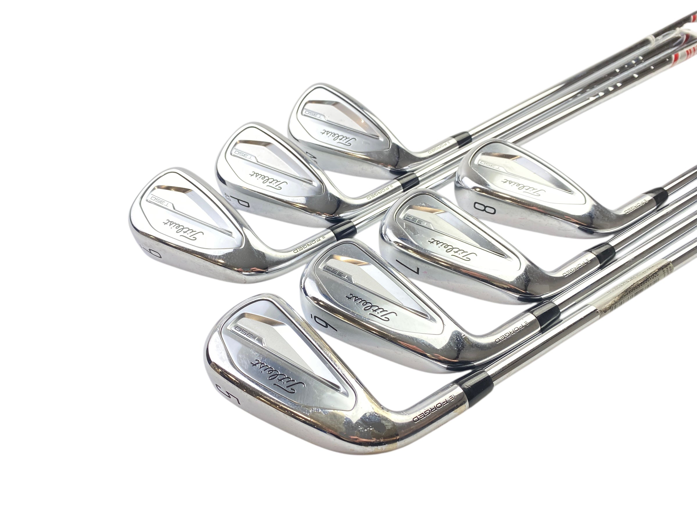 Left Hand Titleist T350 Irons / 5-GW / Regular Flex