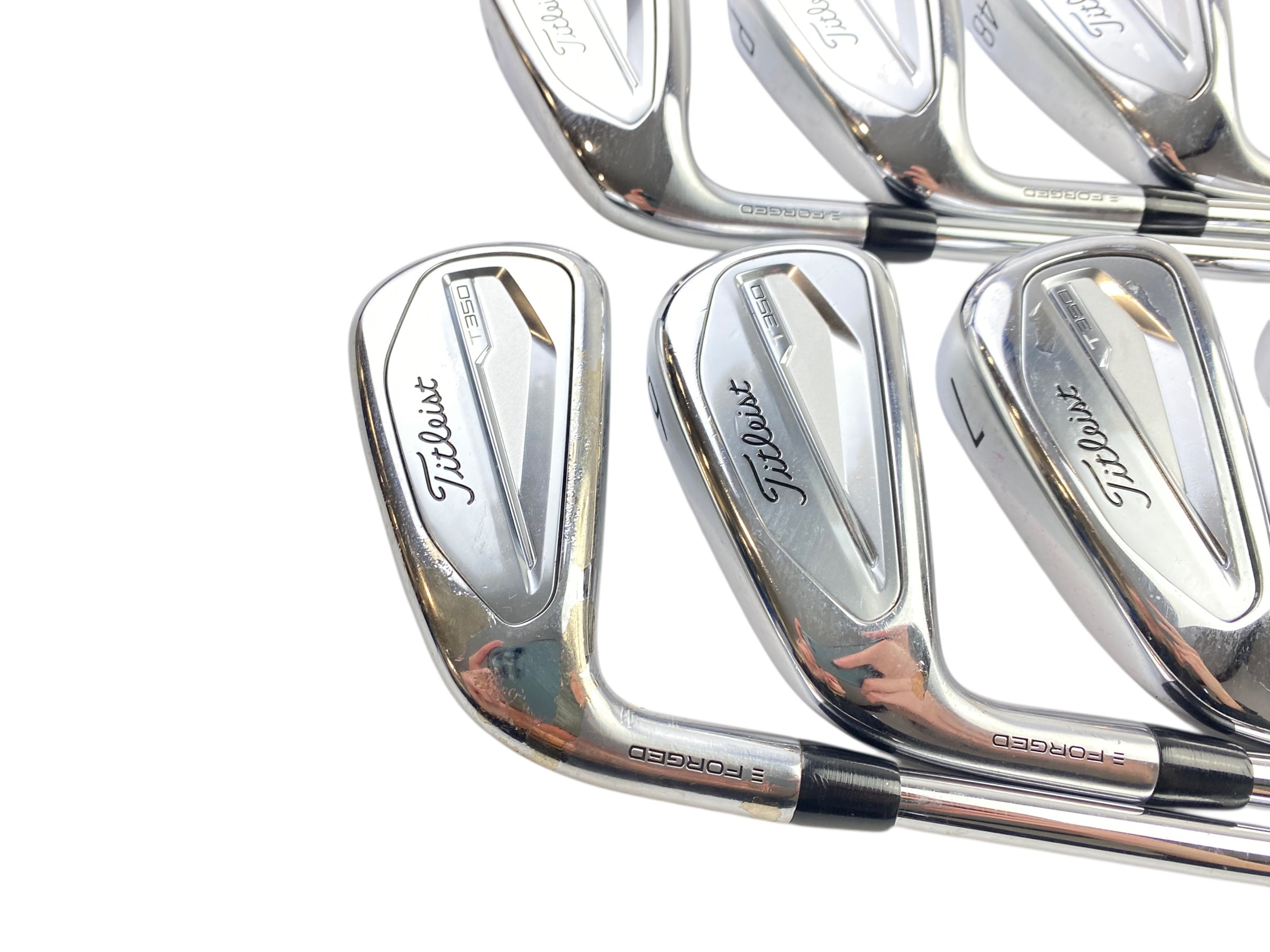 Left Hand Titleist T350 Irons / 5-GW / Regular Flex