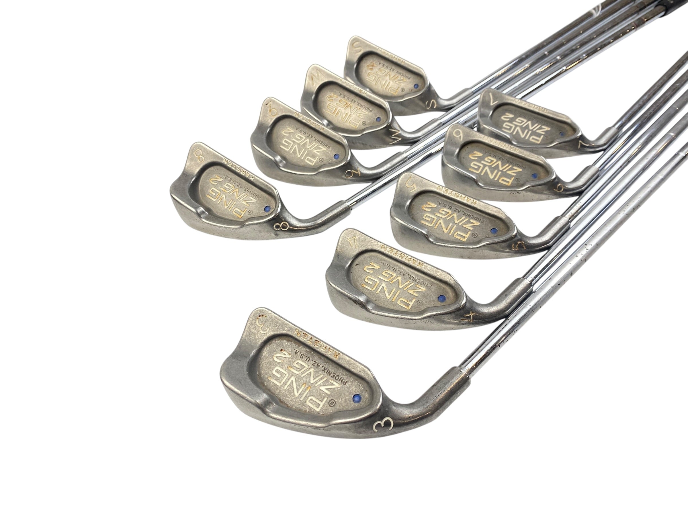 Left Hand PING ZING 2 Blue Dot Irons / 3-SW / Regular Flex