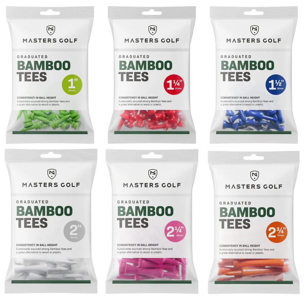 Masters Bamboo Graduated Tees x 6