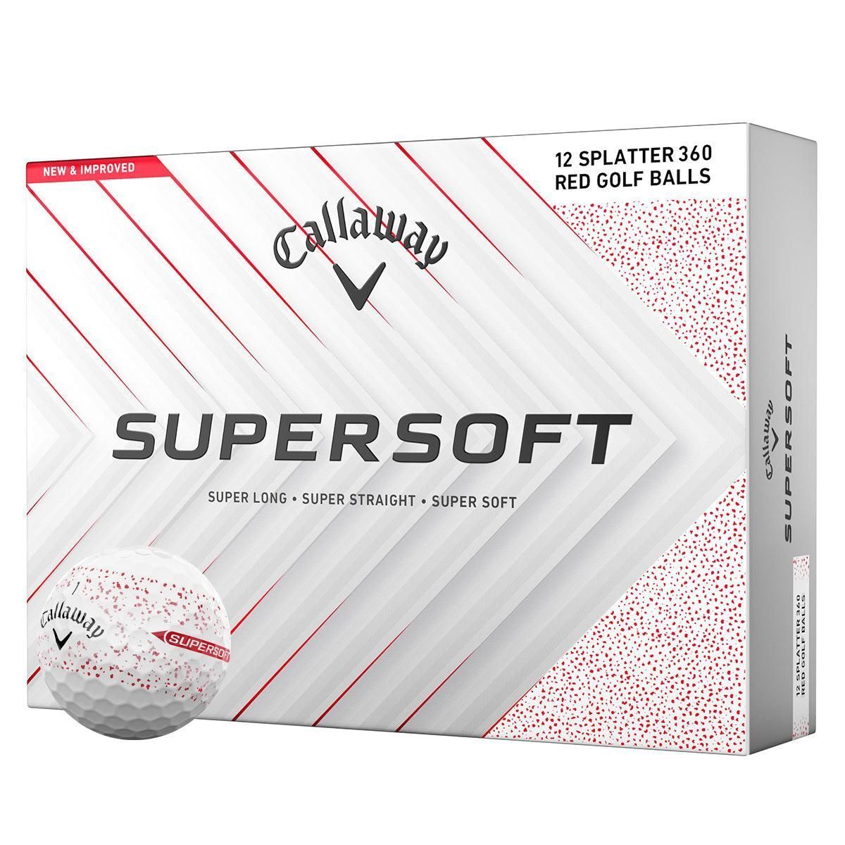 Callaway Supersoft Splatter Golf Balls l Red